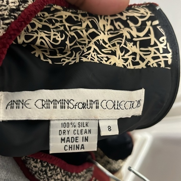 Vintage 100% Silk Size 8 Tan Shift Dress by Anne Crimmins for Umi Collections - Picture 3 of 8